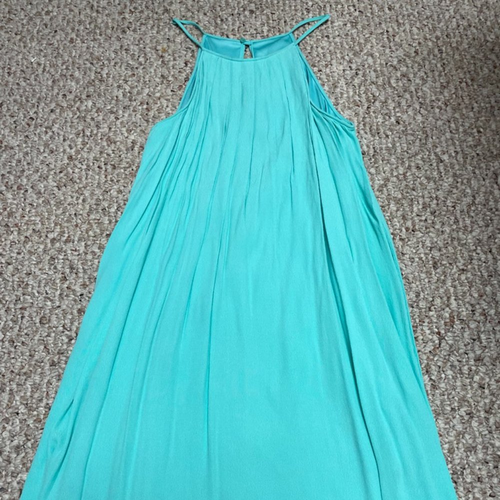 Small aqua blue / turquoise dress
